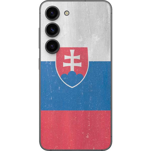 Slovakia Flag Distressed Galaxy S23 Skin